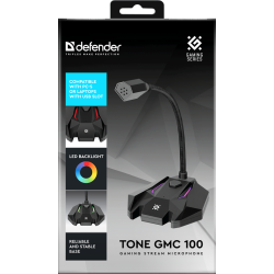 MIKROFON DEFENDER TONE GMC 100 LED STREAMING USB