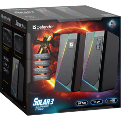 GŁOŚNIKI DEFENDER SOLAR 3 2.0 BLUETOOTH 10W LED USB