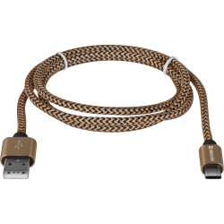 KABEL DEFENDER USB AM-TYPE C 1,0m 2.1A ZŁOTY