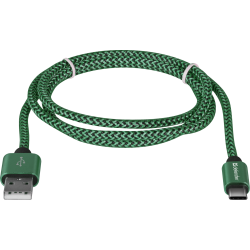 KABEL DEFENDER USB AM-TYPE C 1,0m 2.1A ZIELONY
