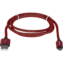 KABEL DEFENDER USB AM-MICRO BM 1.0m 2.1A CZERWONY