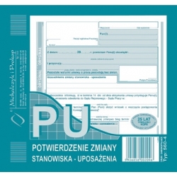 Potwierdzenie zmiany stanowiska - uposażenia 560-4