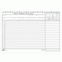 Karta ewidencji czasu pracy A4 PU-OS-228 Emeko