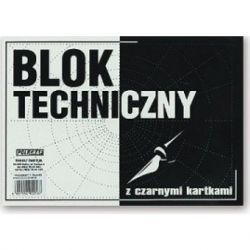 Blok techniczny A4 czarne kartki
