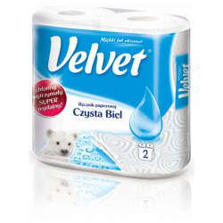 Ręcznik papierowy Velvet biały 2 szt.
