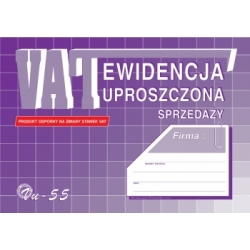 Ewidencja VAT Uproszczona A5 VU-55